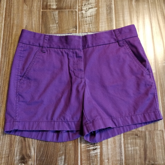 J. Crew Pants - J.Crew Purple 5" Broken-In Chino Shorts Size 4